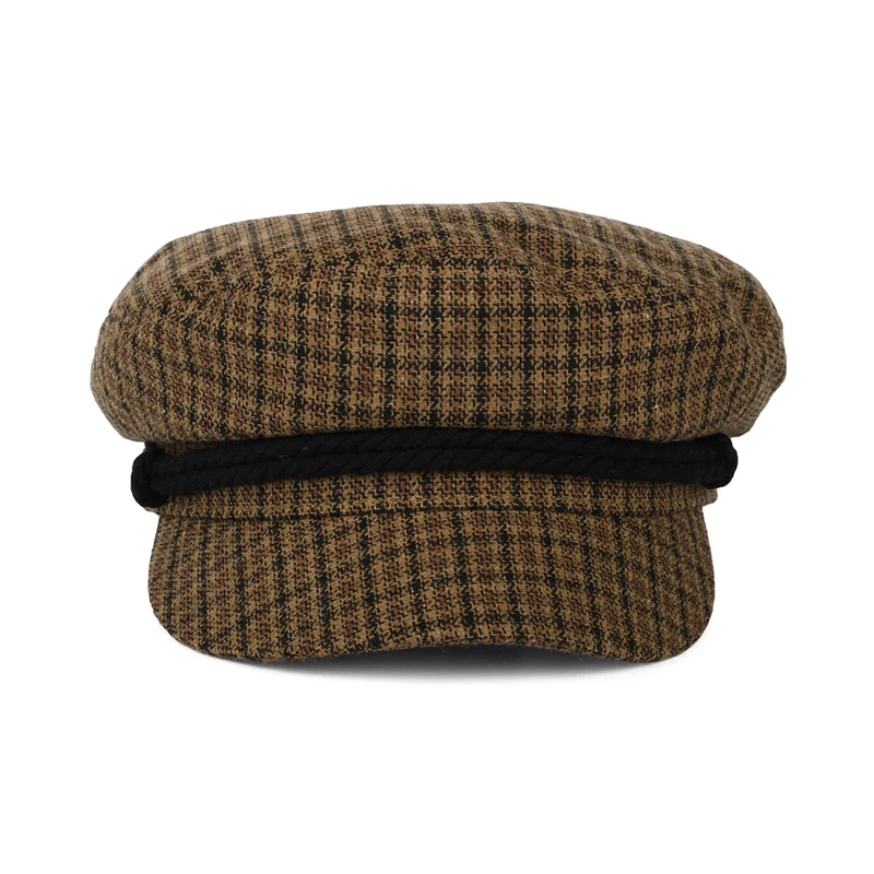 Casquette de Marin Pied-de-Poule caramel-noir BRIXTON