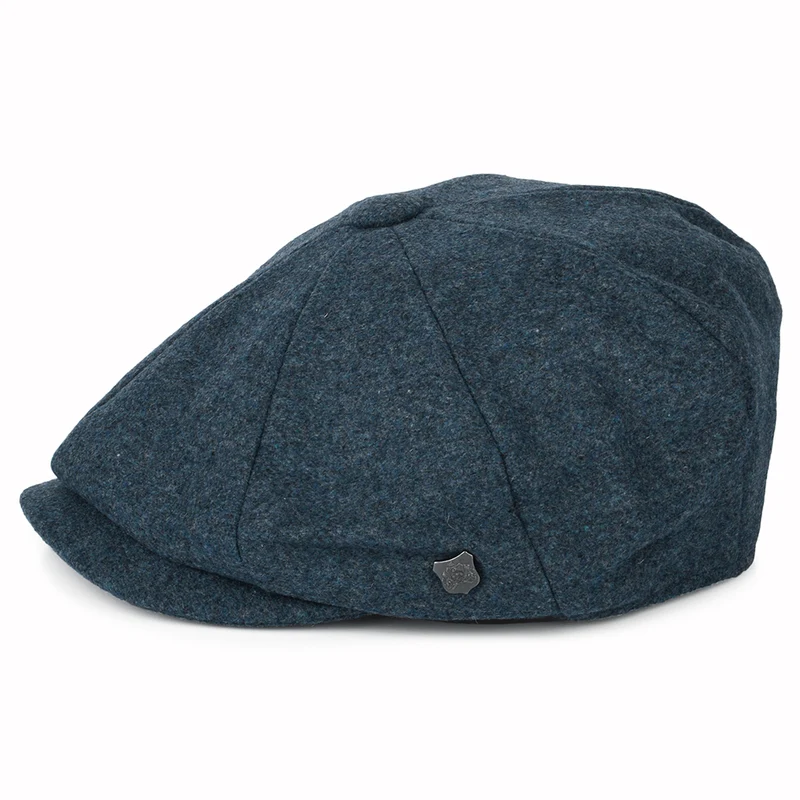 Casquette Gavroche en Melton Alfie bleu FAILSWORTH