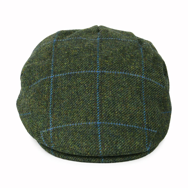 Casquette Plate Imperméable à Carreaux vert-bleu FAILSWORTH
