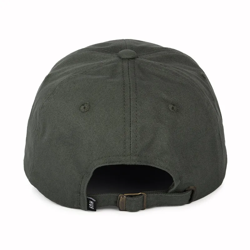 Casquette à Visière Incurvée en Coton Original Logo olive HUF