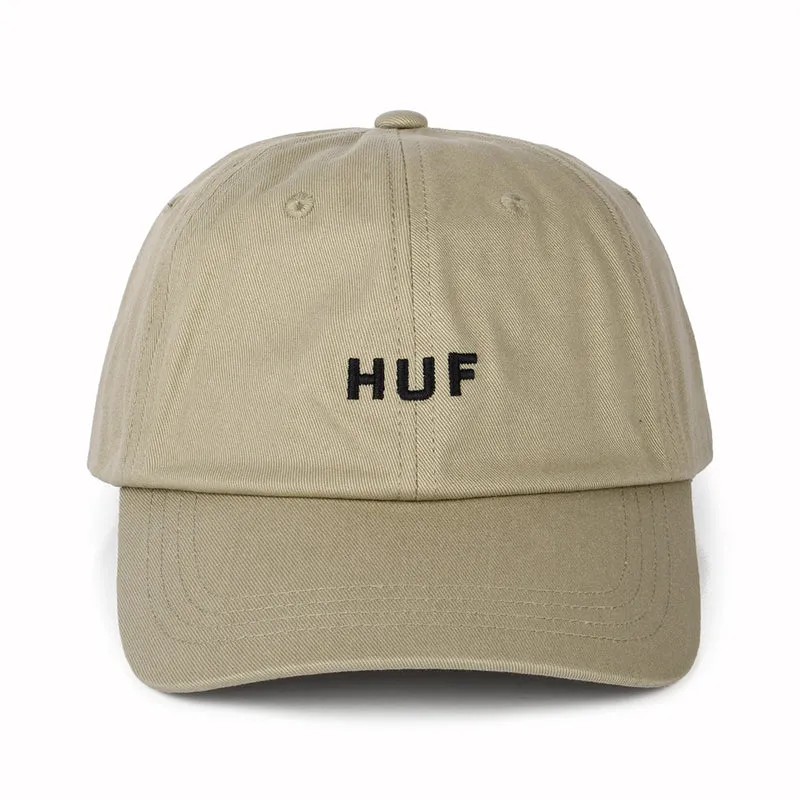 Casquette à Visière Incurvée en Coton Original Logo avoine HUF