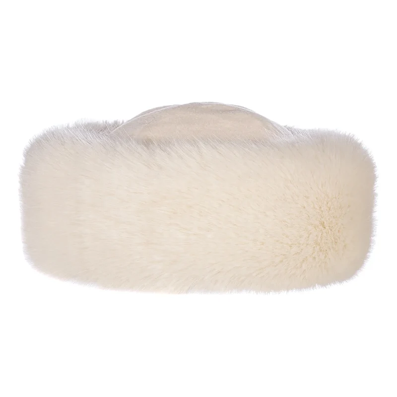 Chapeau Hiver en Fausse Fourrure ivoire HELEN MOORE