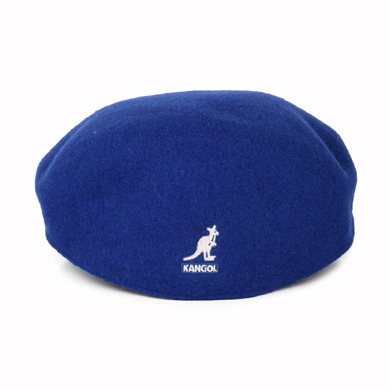 Casquette Plate en Laine 504 bleu moyen KANGOL