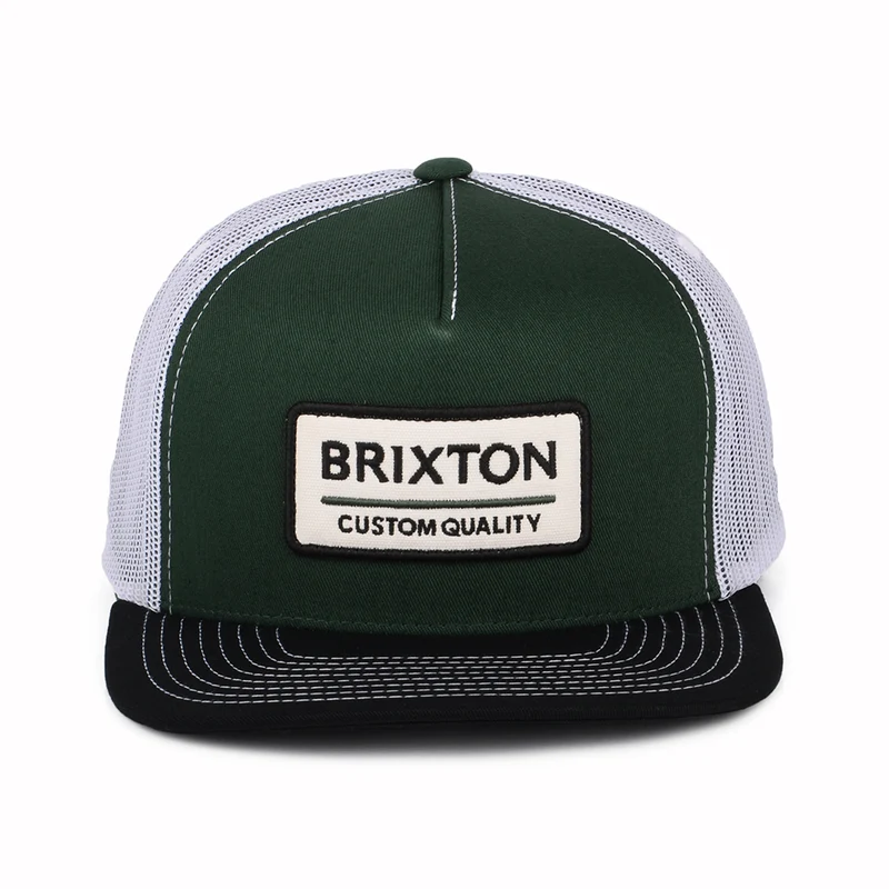 Casquette Trucker Palmer Proper MP vert-noir délavé-blanc BRIXTON