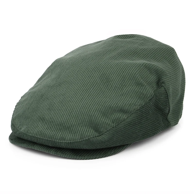 Casquette Plate en Velours Côtelé Hooligan vert sapin BRIXTON