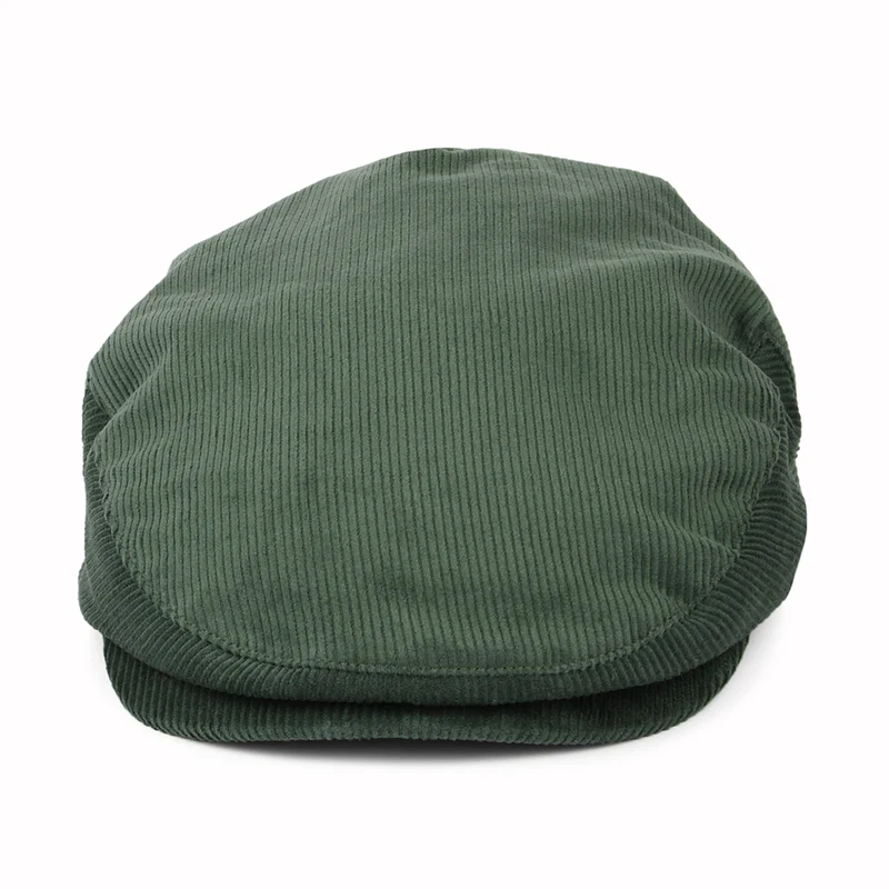 Casquette Plate en Velours Côtelé Hooligan vert sapin BRIXTON