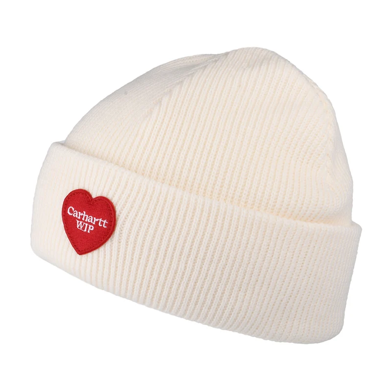 Bonnet Heart Patch blanc cassé CARHARTT WIP
