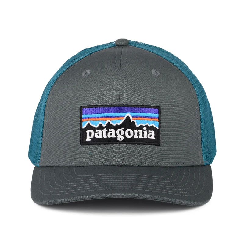 Casquette Trucker en Coton Bio P-6 Logo forêt clair-bleu sarcelle PATAGONIA