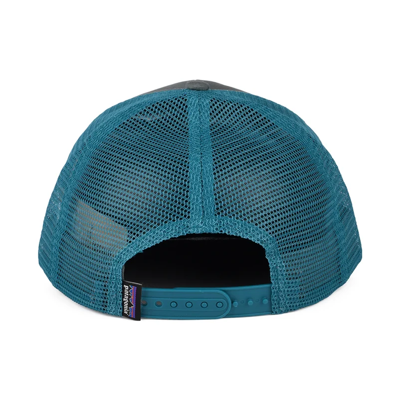 Casquette Trucker en Coton Bio P-6 Logo forêt clair-bleu sarcelle PATAGONIA