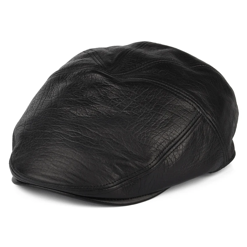 Casquette Plate en Cuir Reffell noir BAILEY