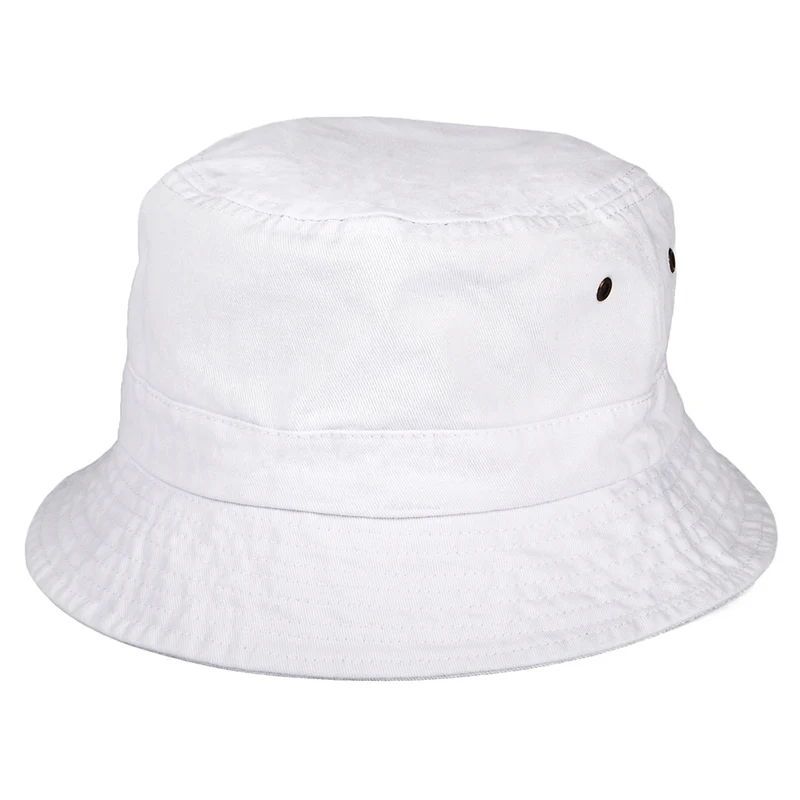 Chapeau Bob en Coton Pliable blanc JAXON & JAMES - VENTE EN GROS
