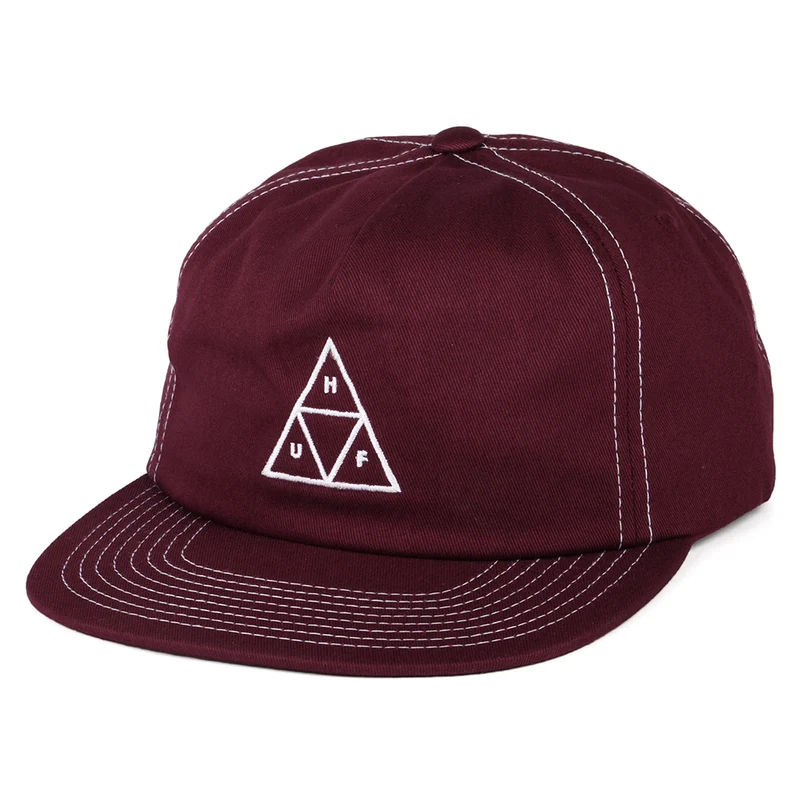 Casquette Snapback Non Structurée Triple Triangle groseille-blanc HUF