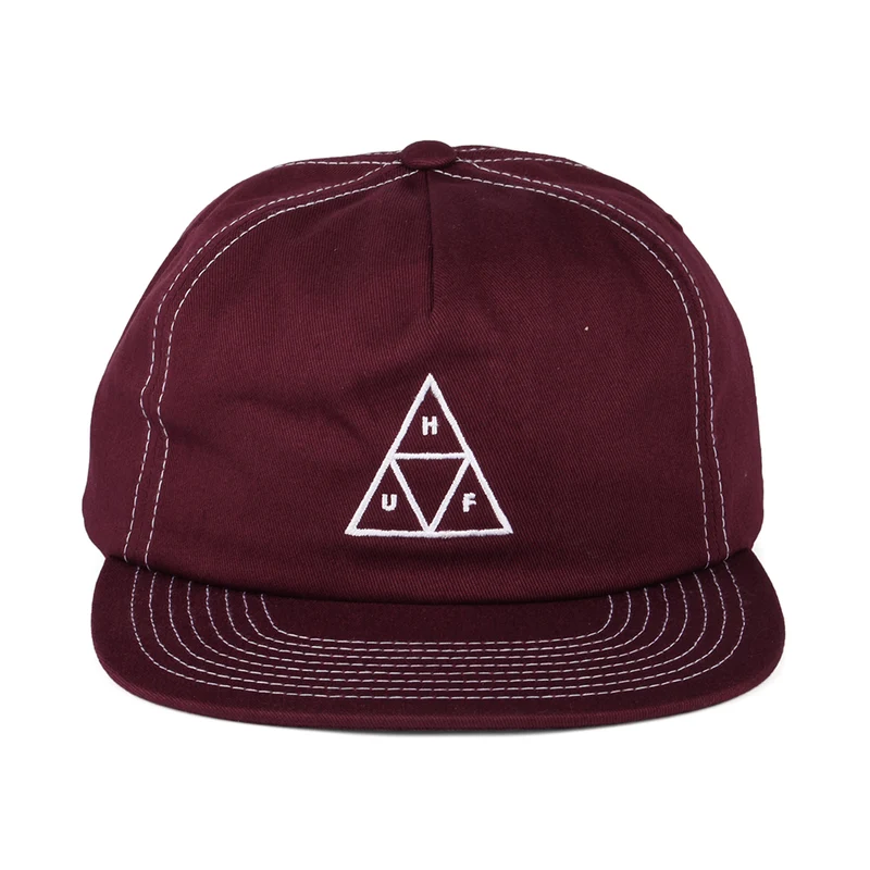 Casquette Snapback Non Structurée Triple Triangle groseille-blanc HUF