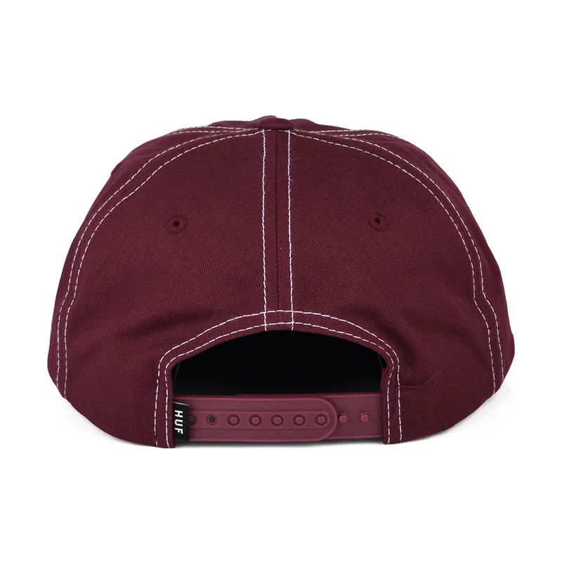 Casquette Snapback Non Structurée Triple Triangle groseille-blanc HUF