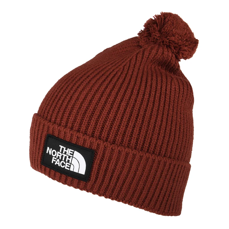 Bonnet à Pompon Logo Box cognac THE NORTH FACE