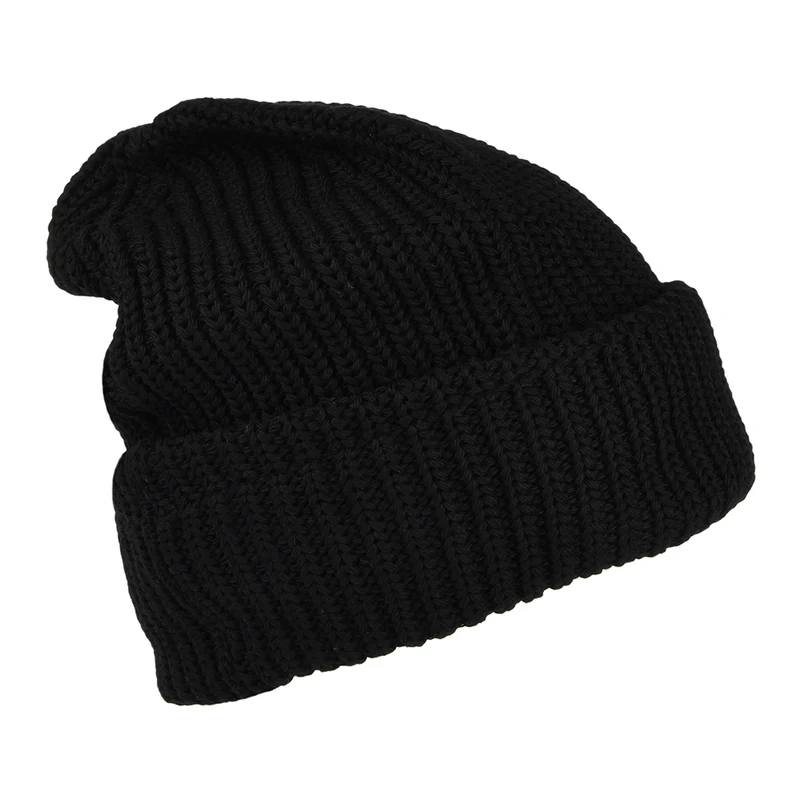 Bonnet Grosse Maille à Double Revers noir ADIDAS