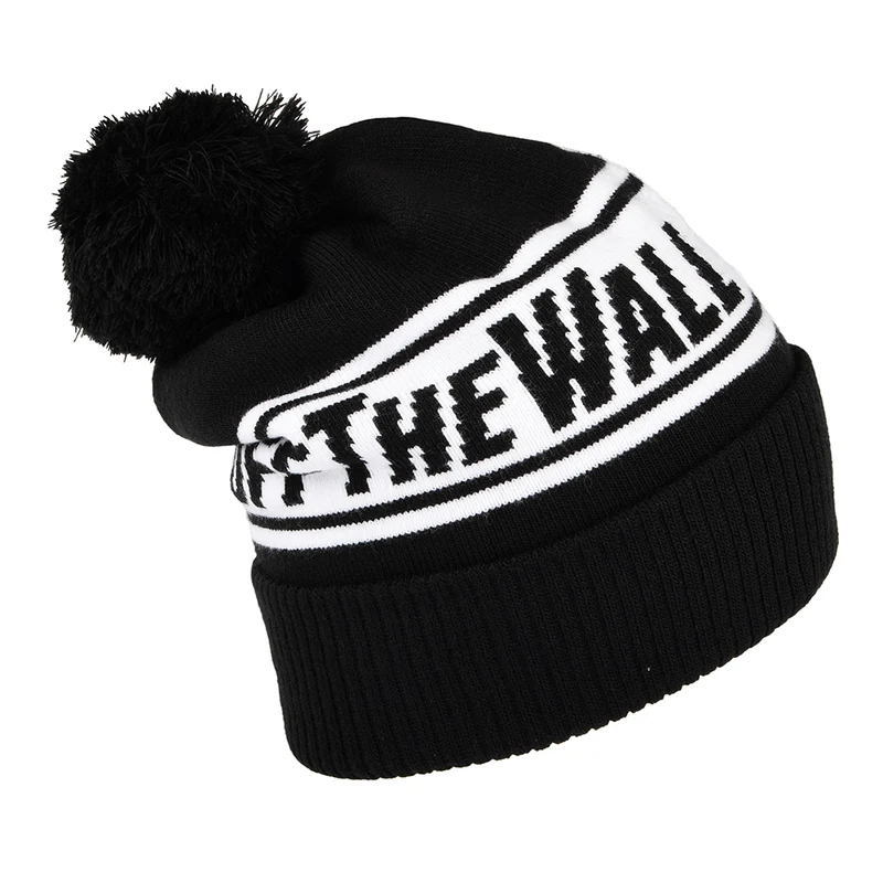Bonnet à Pompon Off The Wall noir-blanc VANS