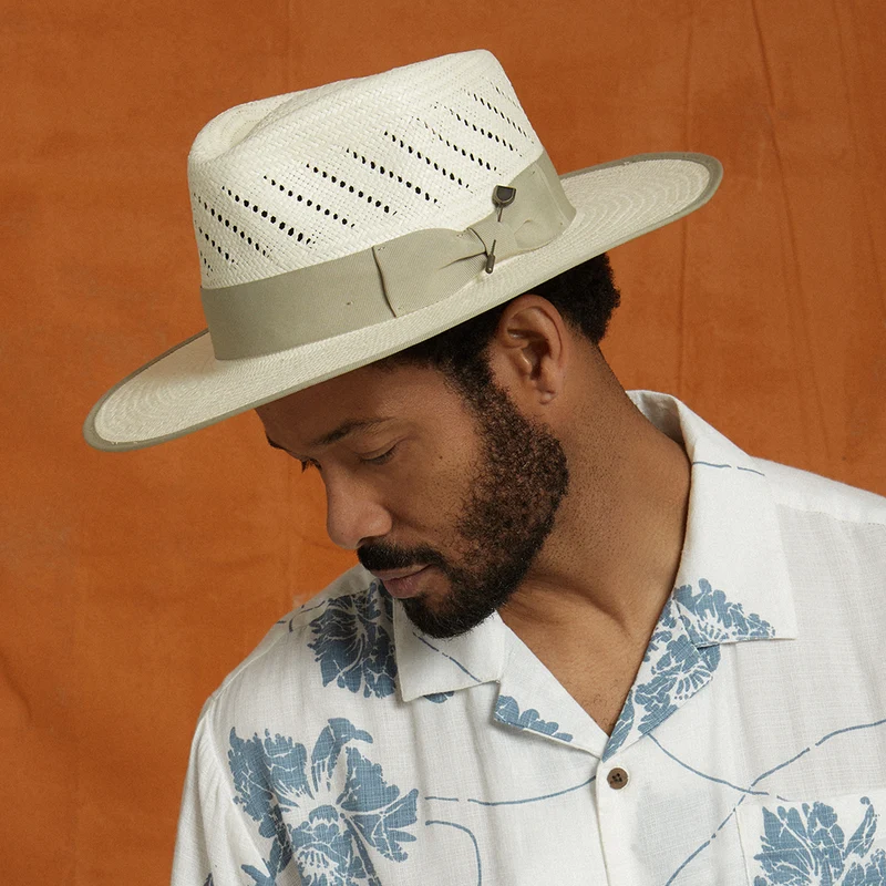 Chapeau Fedora en Paille Bandera Reserve naturel BRIXTON