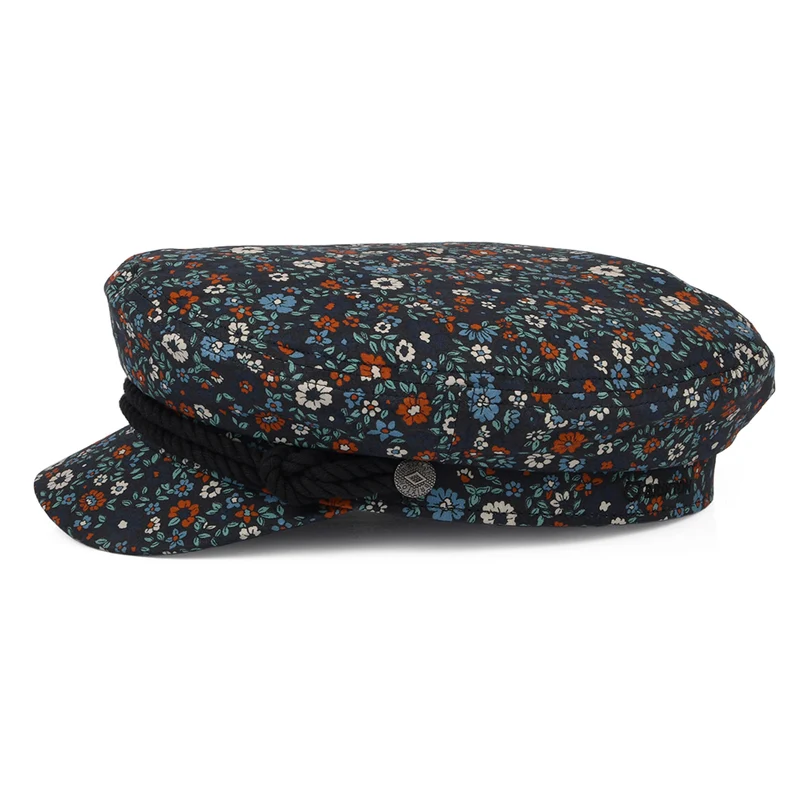 Casquette de Marin en Coton Floral bleu marine délavé BRIXTON