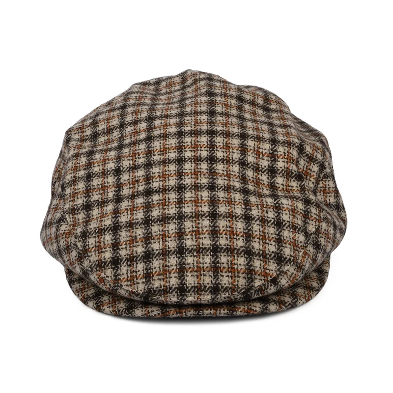 Casquette Plate Pied-de-Poule Hooligan Lightweight X Snap sable-marron-orange BRIXTON