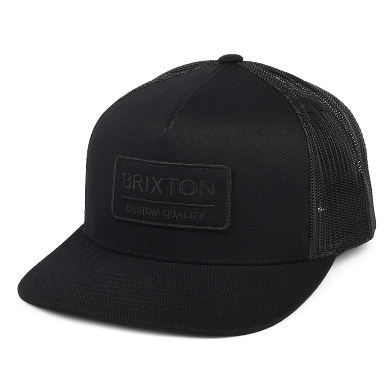 Casquette Trucker Palmer Proper MP noir sur noir BRIXTON