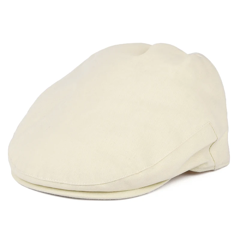 Casquette Plate en Coton et Lin Balmoral babeurre CHRISTYS
