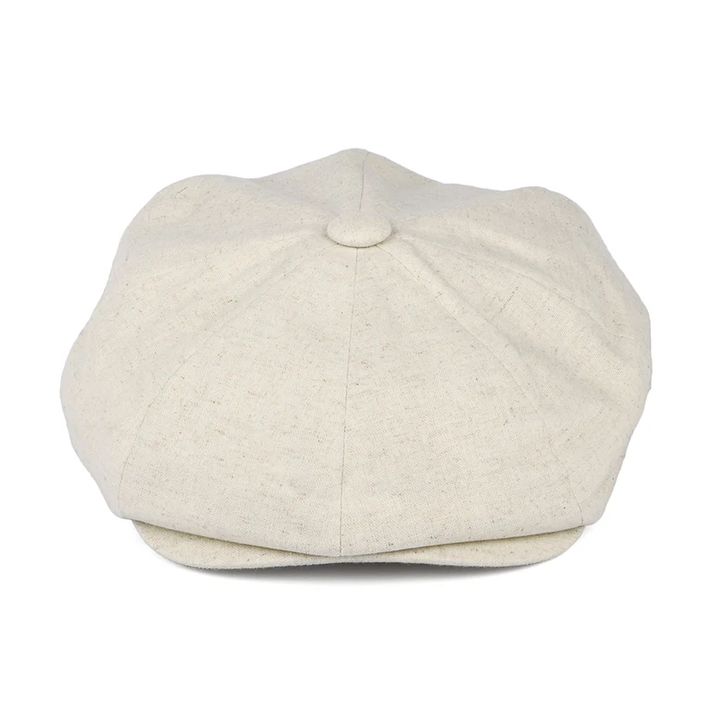 Casquette Gavroche à 8 Pans en Coton et Lin avoine CHRISTYS