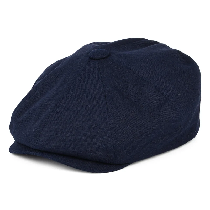 Casquette Gavroche à 8 Pans en Coton et Lin bleu marine CHRISTYS