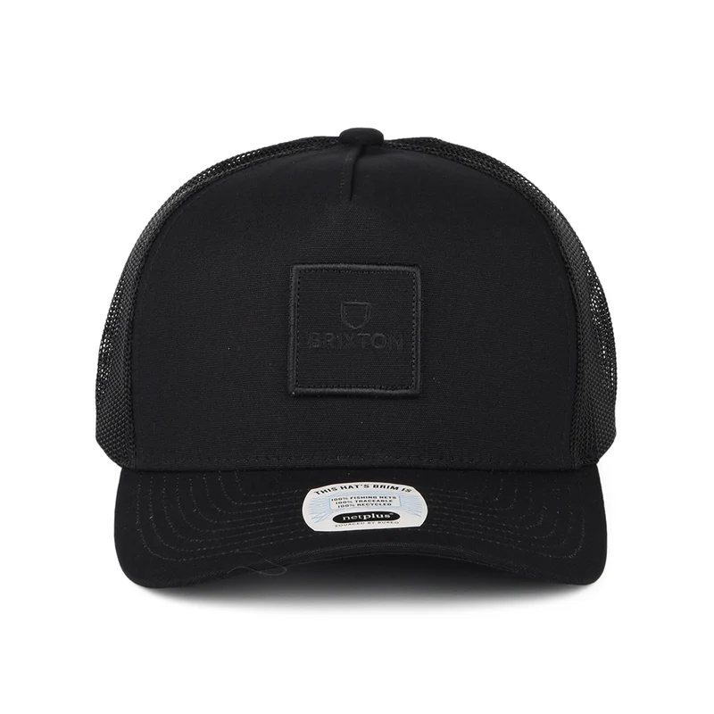 Casquette Trucker Alpha Block NetPlus MP noir sur noir BRIXTON