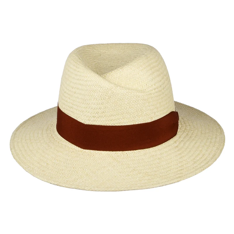 Chapeau Fedora Panama Florence naturel-rouille FAILSWORTH