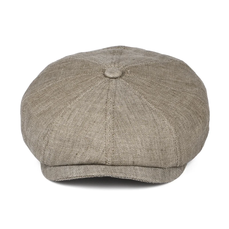 Casquette Gavroche en Lin Chiné Hatteras beige STETSON