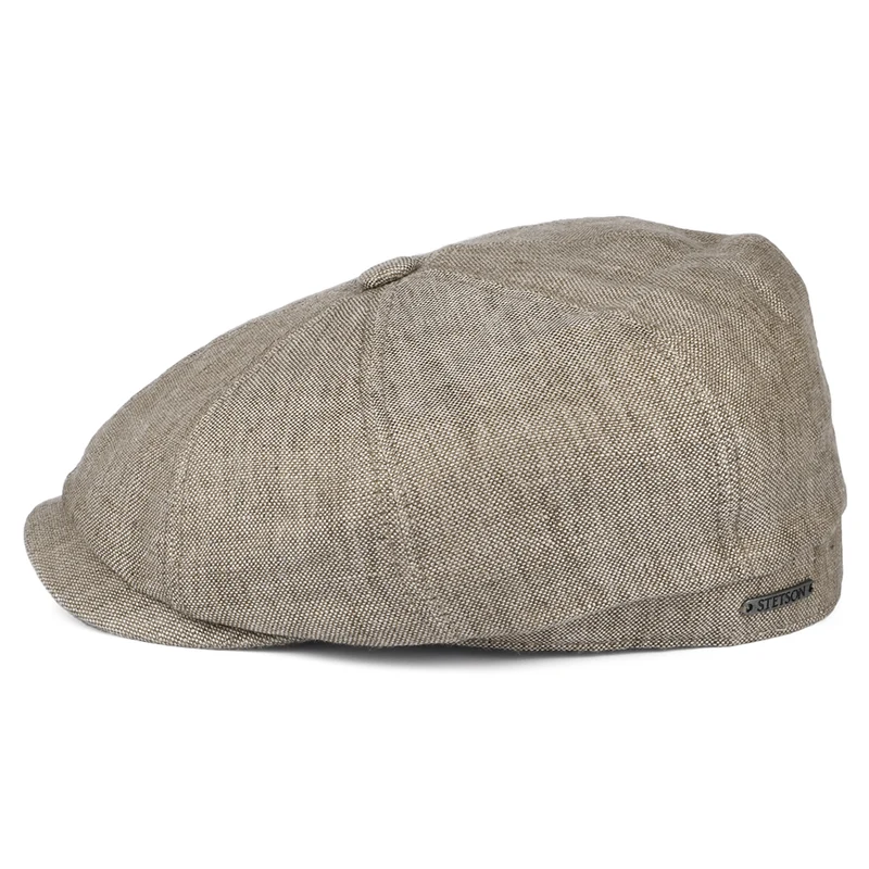 Casquette Gavroche en Lin Chiné Hatteras beige STETSON