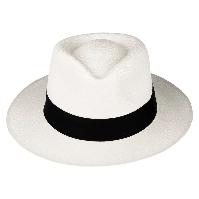 Chapeau Fedora Panama C-Crown décoloré JAXON & JAMES