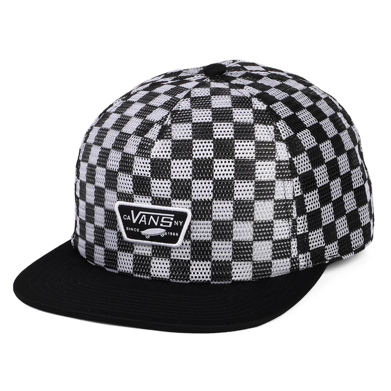 Casquette Trucker en Maille à Carreaux Full Patch noir-blanc VANS