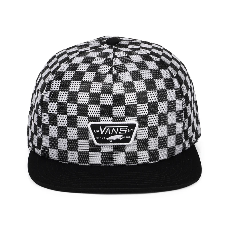 Casquette Trucker en Maille à Carreaux Full Patch noir-blanc VANS