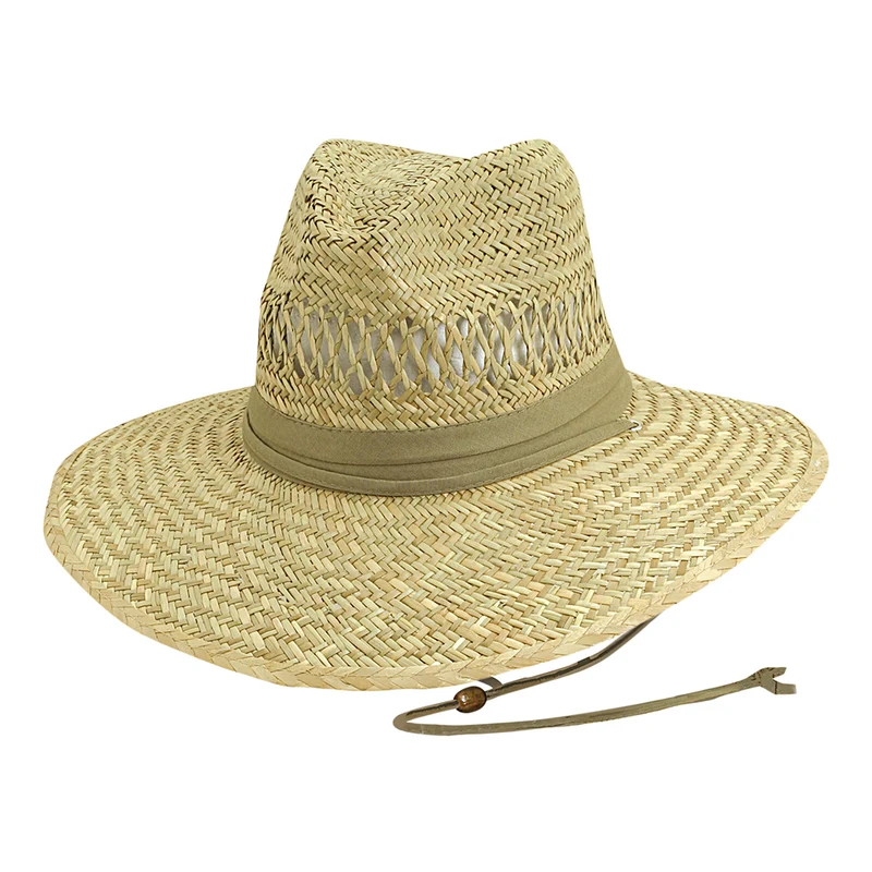 Chapeau Lifeguard en Paille de Jonc naturel-khaki DORFMAN PACIFIC
