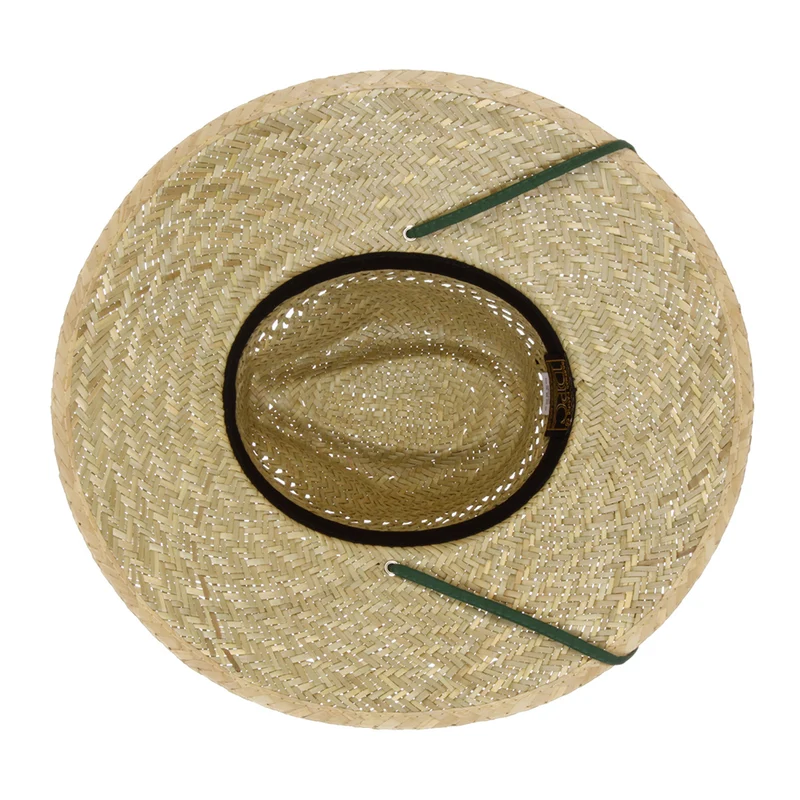 Chapeau Lifeguard en Paille de Jonc naturel-vert foncé DORFMAN PACIFIC