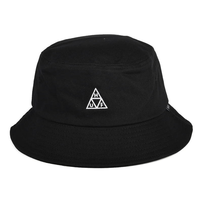 Chapeau Bob Coton Essentials Triple Triangle noir HUF