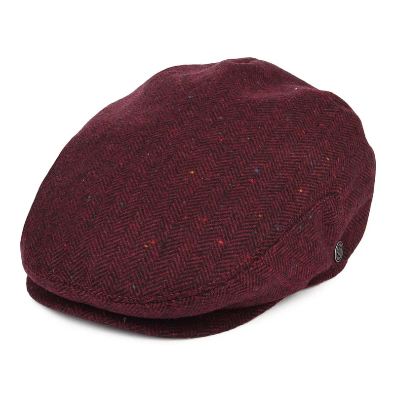 Casquette Plate Hillcrest bordeaux-noir JAXON & JAMES - VENTE EN GROS