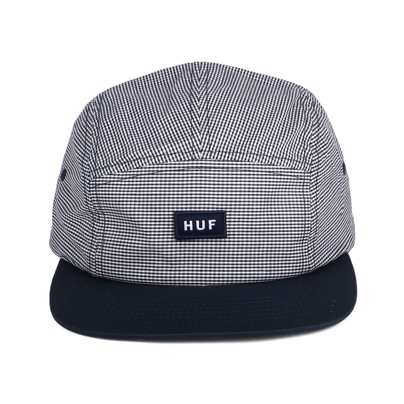 Casquette 5 Panel Micro Vichy bleu marine HUF