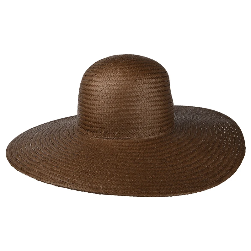 Chapeau Été à Bord Large en Paille Toyo Janae marron BRIXTON