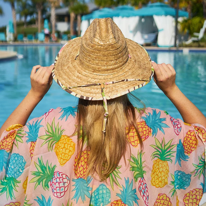 Chapeau Lifeguard en Paille de Palmier Montane naturel DORFMAN PACIFIC