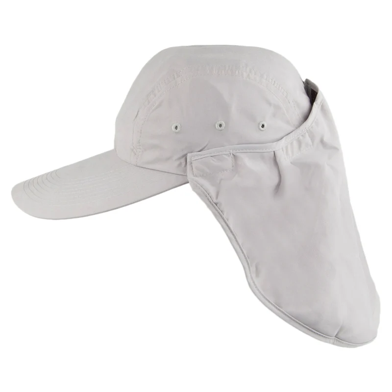 Casquette Saharienne à Rabat Amovible gris DORFMAN PACIFIC