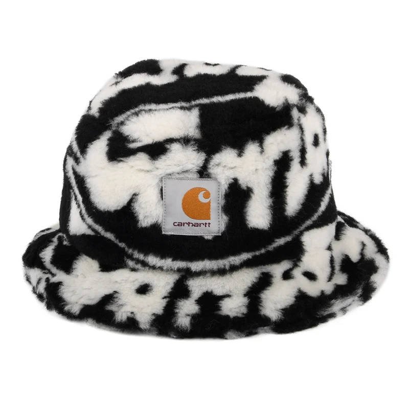 Chapeau Bob en Fausse Fourrure Joyride Jacquard noir-blanc CARHARTT WIP