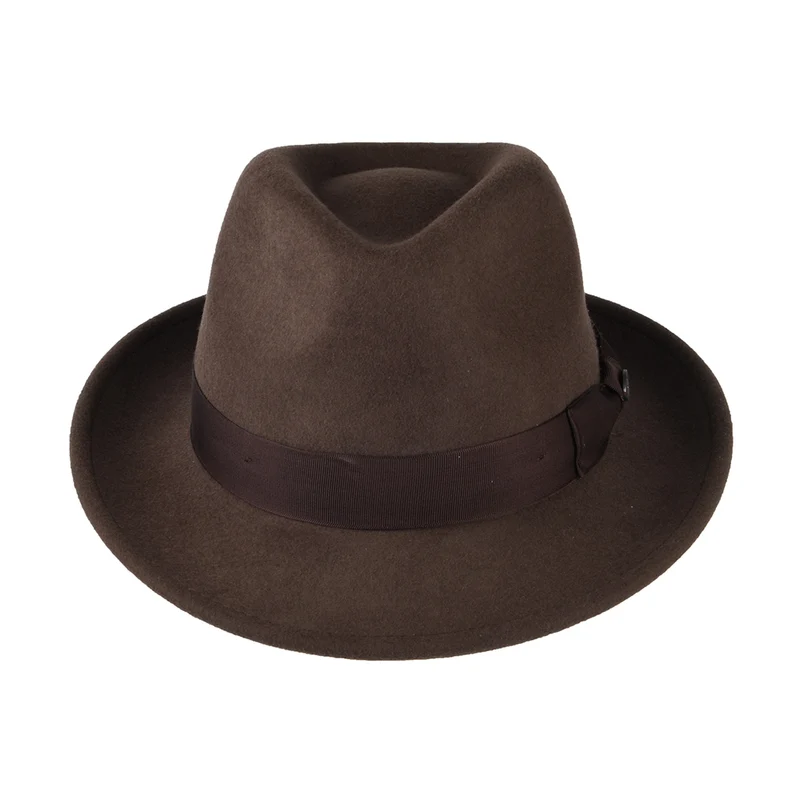Chapeau Trilby en Laine Feutrée Maglor chocolat BAILEY