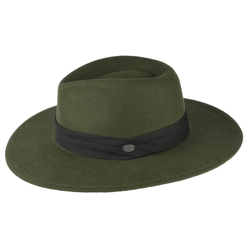 Chapeau Fedora en Laine Feutrée Thaler olive BAILEY