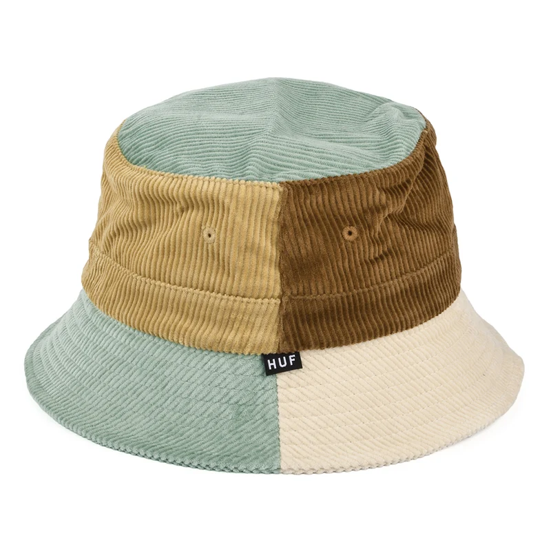Chapeau Bob en Velours Côtelé Multi Panel bleu clair HUF