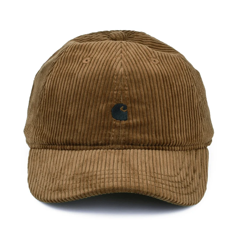 Casquette en Velours Côtelé Harlem marron-noir CARHARTT WIP