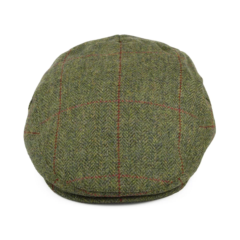 Casquette Plate Imperméable à Chevrons et Carreaux mousse-beige sable FAILSWORTH