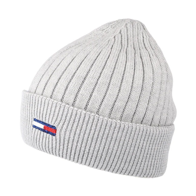 Bonnet Côtelé TJW Flag gris clair TOMMY HILFIGER